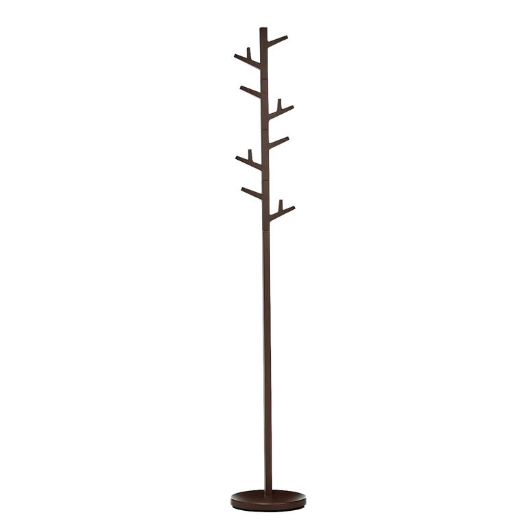 Marron Portemanteau au design de branches, marron, sur fond blanc