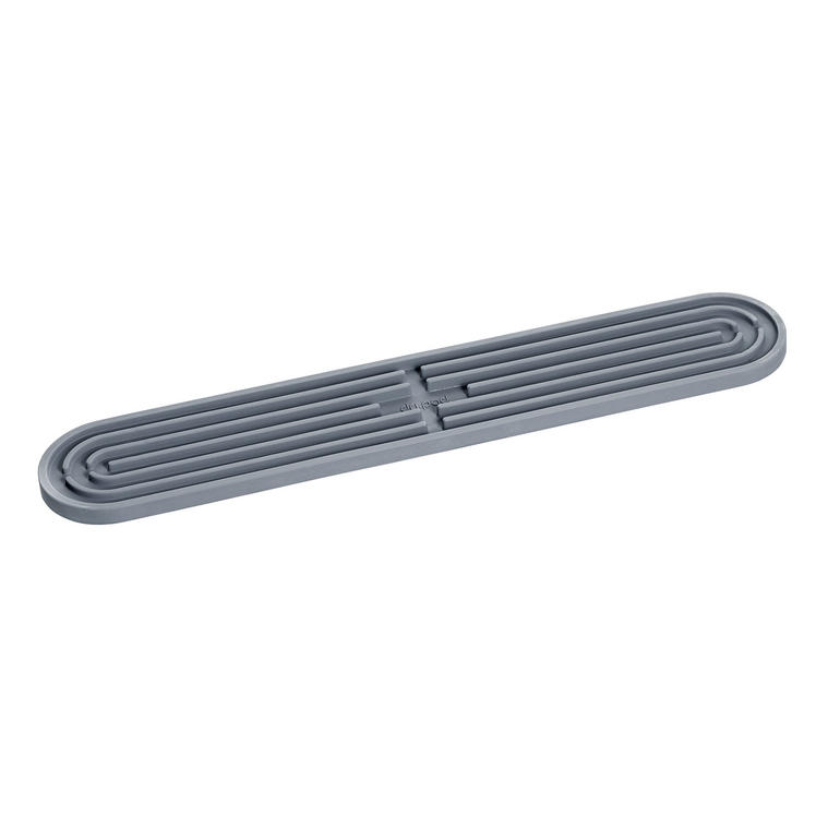 Tapis d’égouttement dri.pad Tapis de séchage gris posé à plat sans objets supplémentaires.