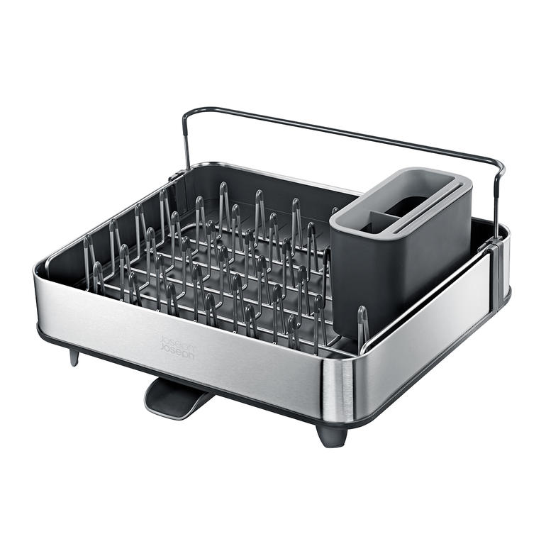Rabattu, idéal pour les petits plats : avec une surface compacte de 36,4 x 32 cm (l x P). Égouttoir extensible sans vaisselle, idéal pour un nettoyage facile.