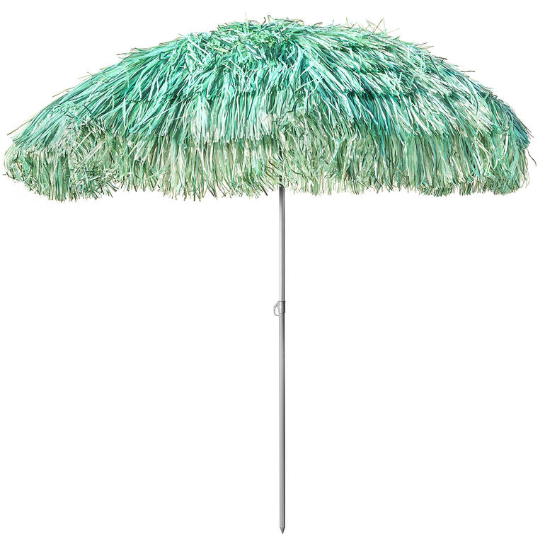 Parasol à franges en mélange de vert