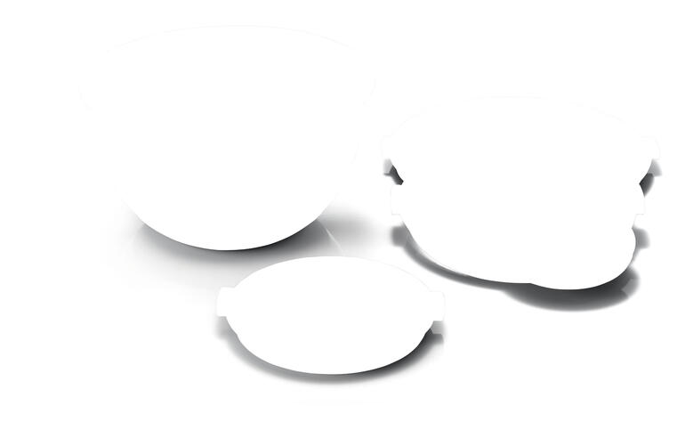 Bols en acier inoxydable, lot de 3 pièces Grand bol en acier inoxydable avec des couvercles assortis pour chaque taille sur fond blanc.