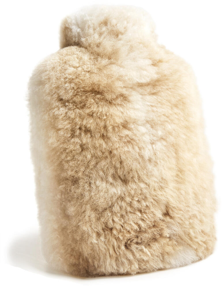 Bouillotte Huacaya en matériau pelucheux clair