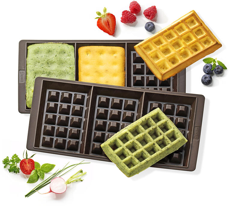 MSure Lot De 2 Moules à Gaufres, Moules à Gaufres Rectangulaires En