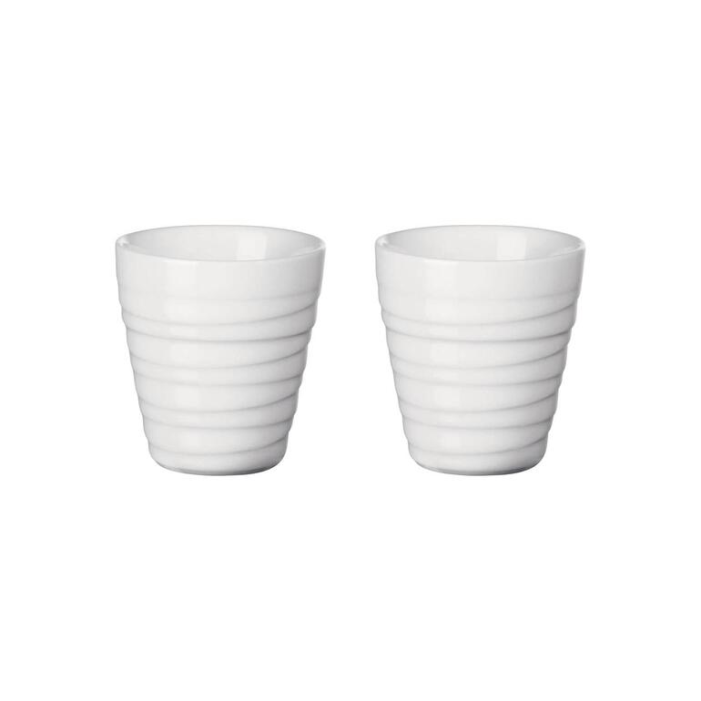 Expresso, lot de 2 pièces Deux tasses à espresso en porcelaine au design minimaliste.