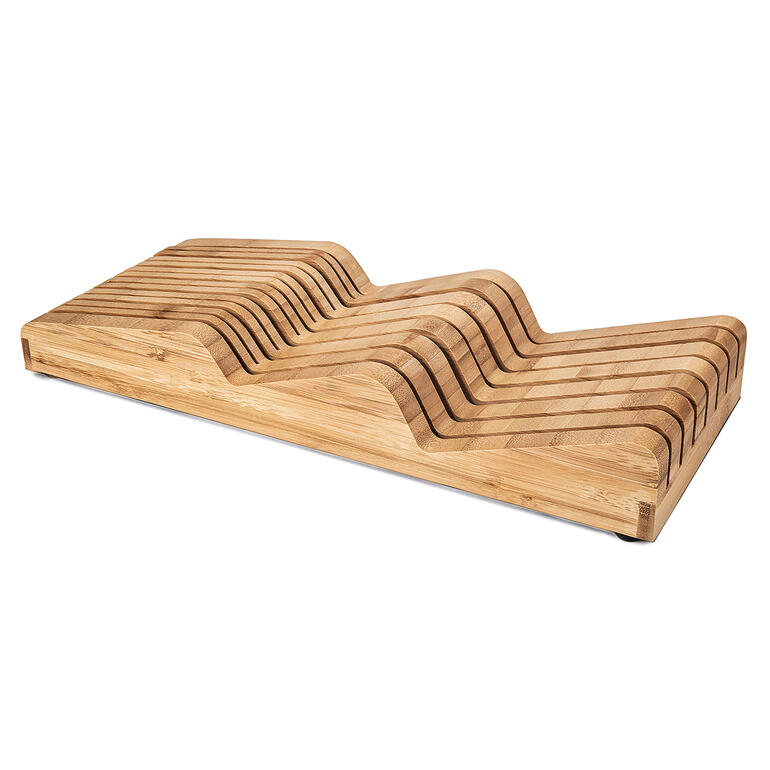 Porte-couteaux Robert Welch® Support de couteaux Robert Welch® en bois avec design ondulé