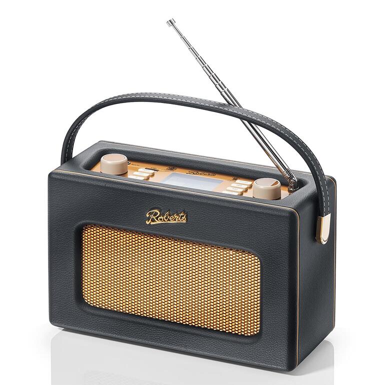 Radio Roberts Revival iStream 3L en noir sur une table.