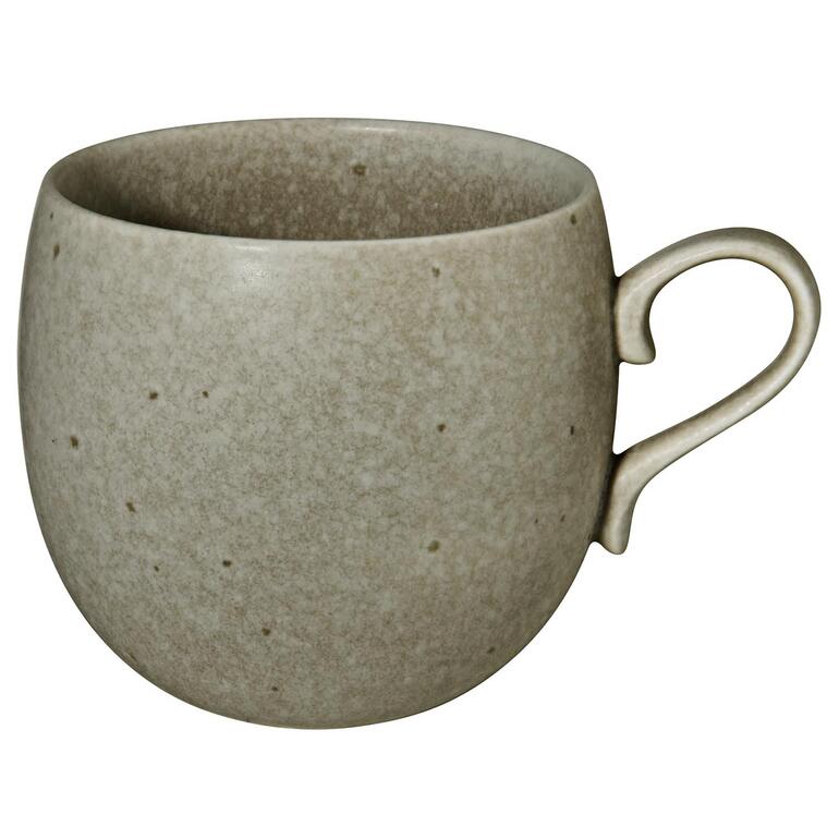 Tasse en céramique grise au design simple