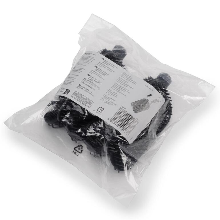 Têtes de brosse de toilettes de remplacement dans un sac de vente.