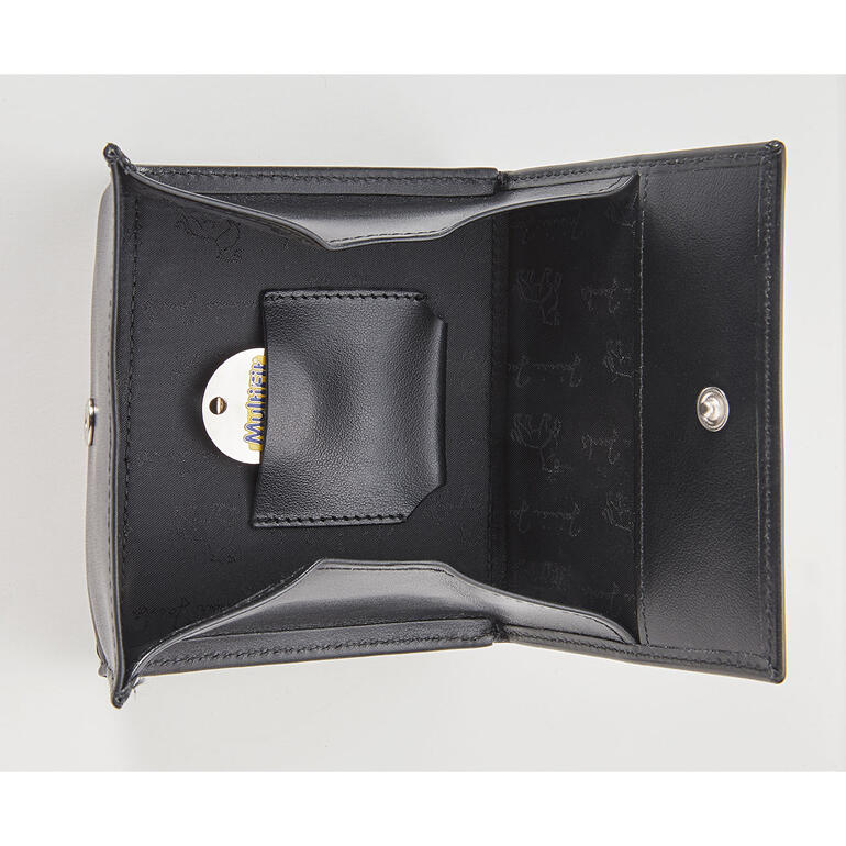 Intérieur du portefeuille magique noir avec porte-cartes