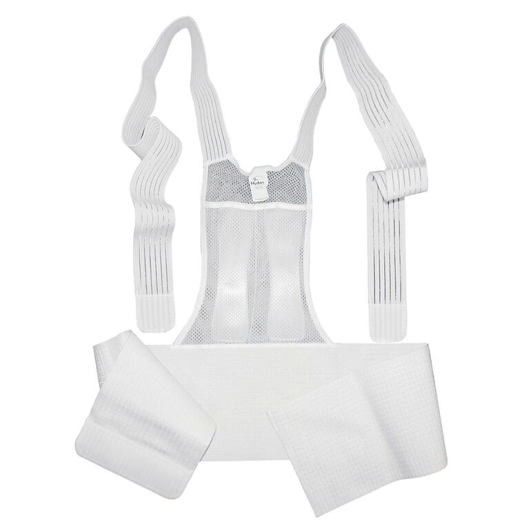 Le correcteur de posture universel est à plat avec des sangles réglables.