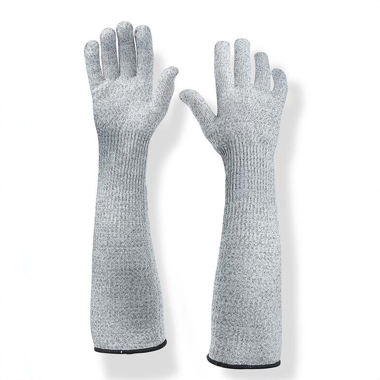 Gants de jardin sécurité Gants de jardinage Safety en gris, coupe haute.