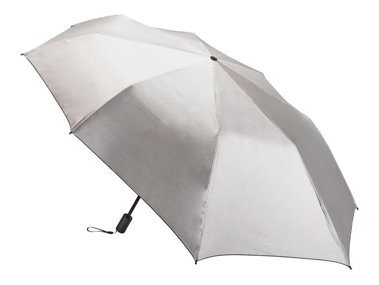 Ambra Parapluie De Poche Ultra Léger Protection UV - 215g - Gris Clair - Pluie Et Soleil