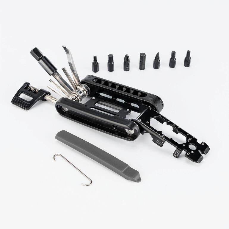 Outil de vélo compact 30 en 1 avec divers accessoires