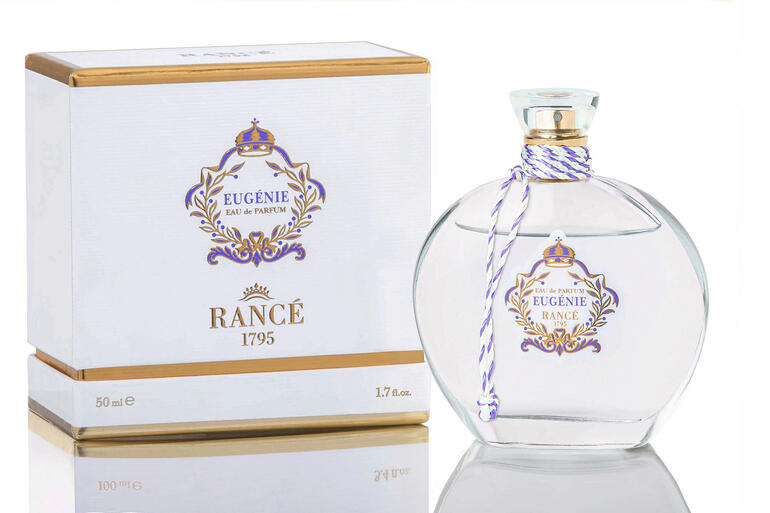 Rancé Eugénie Eau de Parfum dans un flacon élégant avec boîte cadeau.