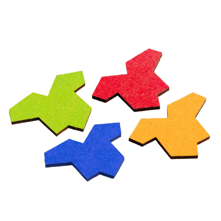 Pièces de puzzle colorées dans différentes couleurs