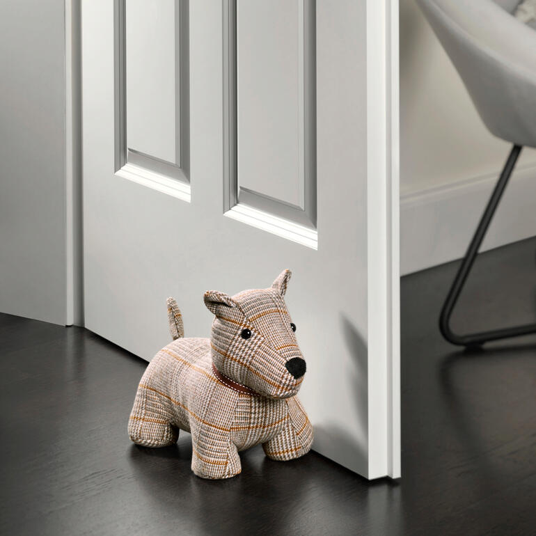 Arrêt de porte Scotty en forme de chien, maintient la porte ouverte