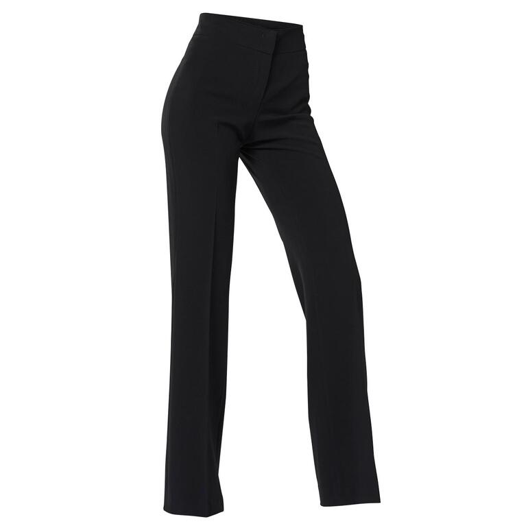 Pantalon flare Seductive Business noir sur fond clair.