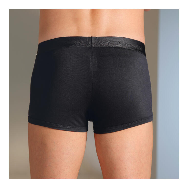 Noir Boxer homme noir vu de dos, ceinture élastique visible.