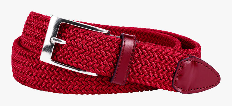 Ceinture élastique rouge pour femmes avec design classique.