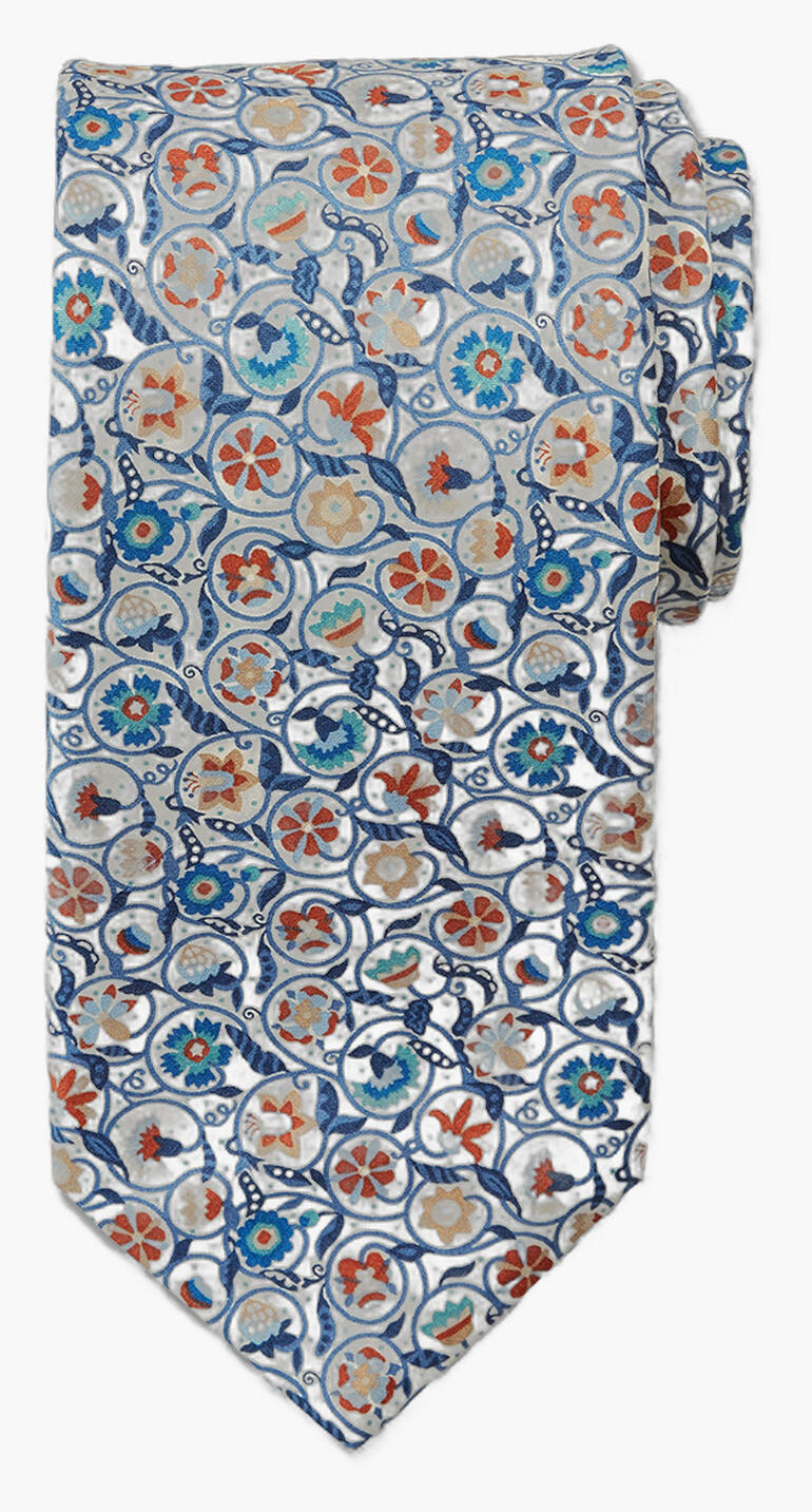 Cravate Liberty™ Ascot colorée avec motif floral.