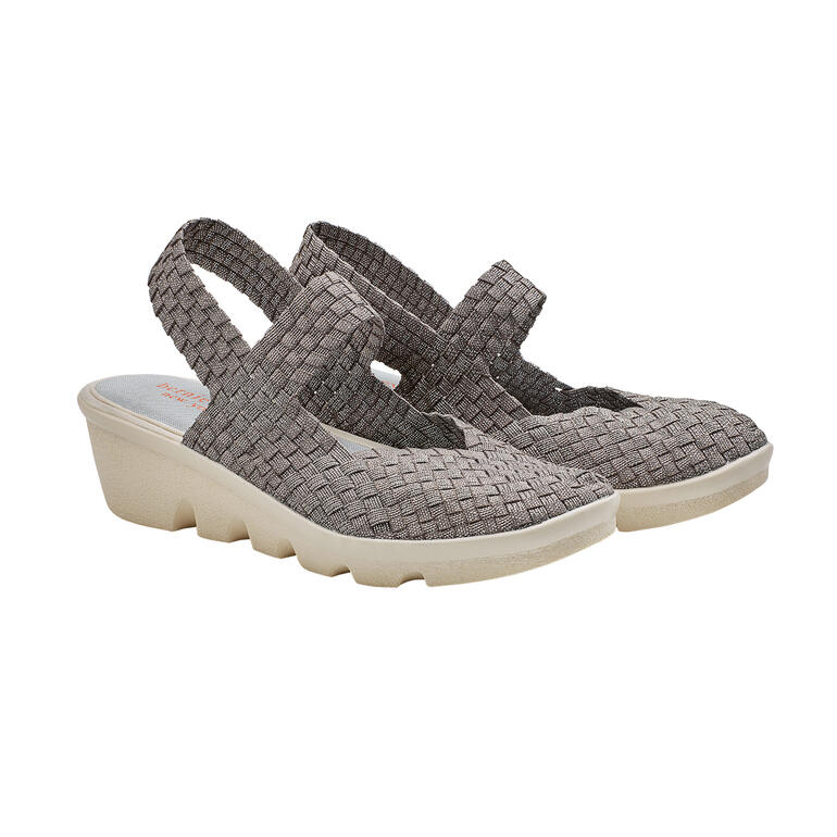 Paire de sandales tressées Bernie mev., en gris