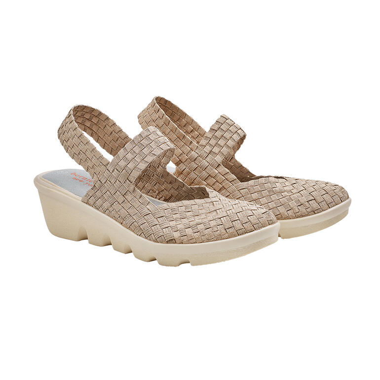 Paire de sandales tressées Bernie mev., en or