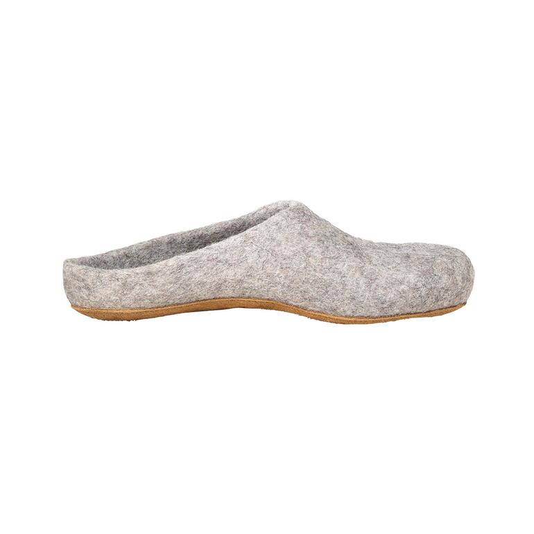 Chausson en alpaga Magicfelt gris vu sur le côté