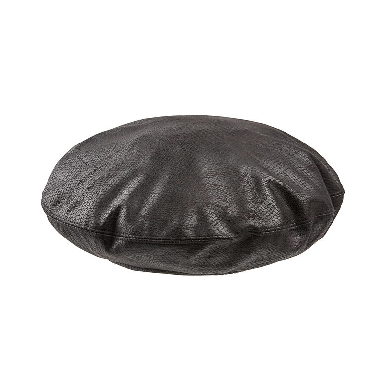 Béret réversible Mayser Béret réversible Mayser, noir, vu de dessus.