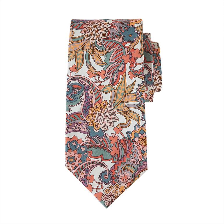 Cravate Ascot Liberty™ avec un motif paisley coloré dans différentes couleurs