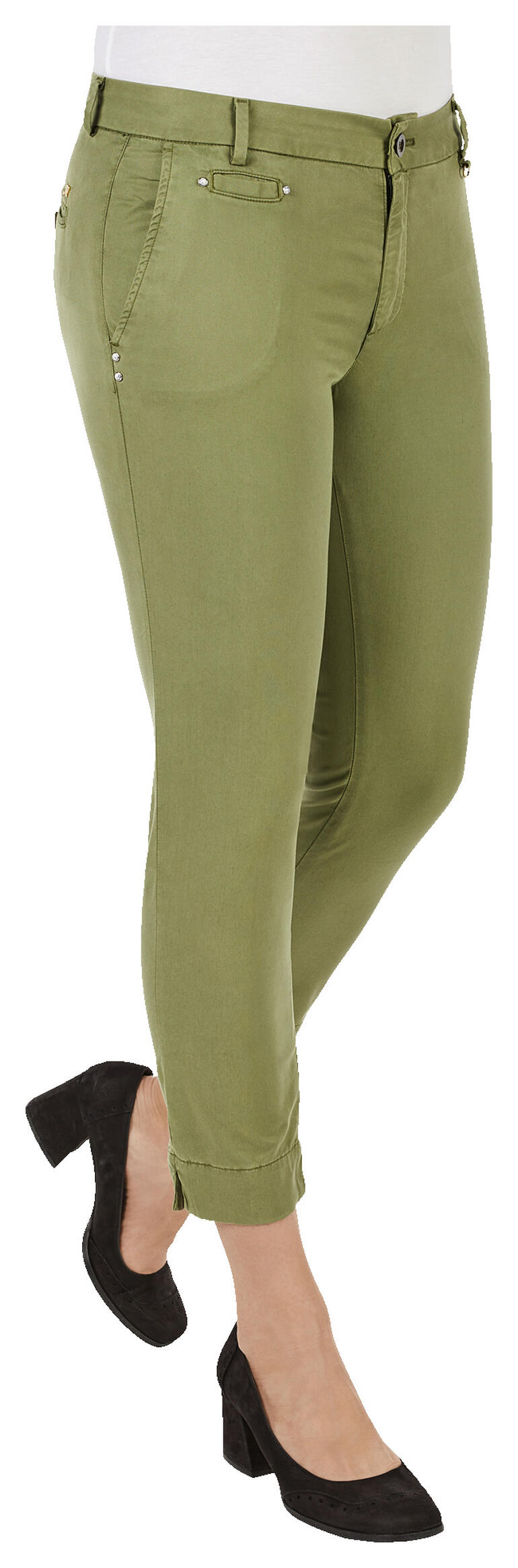 Kaki Chino en jersey khaki de Mason's en taille 34, coupe slim.