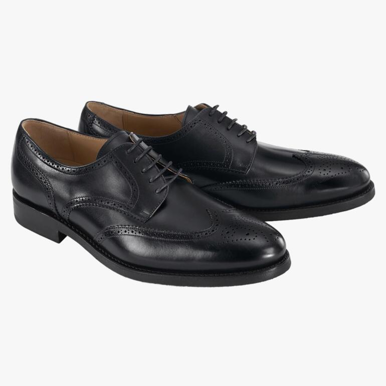 Chaussures de bureau Cordwainer noires, fullbrogue, taille 41