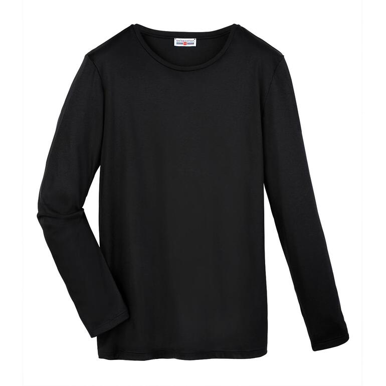 Longsleeve noir en matériaux de qualité, simple et fonctionnel