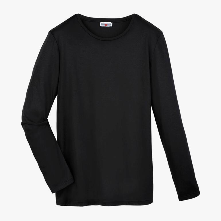 Longsleeve noir en matériaux de qualité, simple et fonctionnel