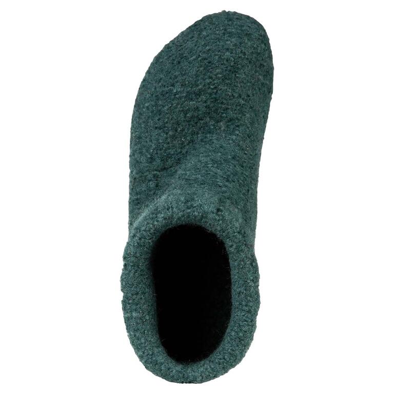 Vue de dessus d'une botte Gottstein Walkstrick verte.