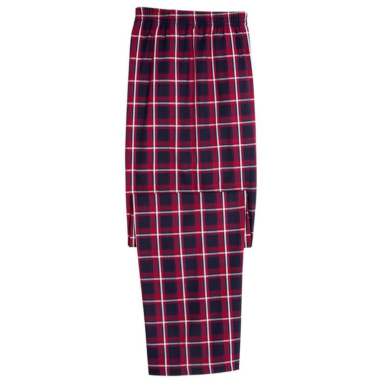 Pantalon de pyjama à carreaux rouges et bleus du pyjama préféré long n° 7