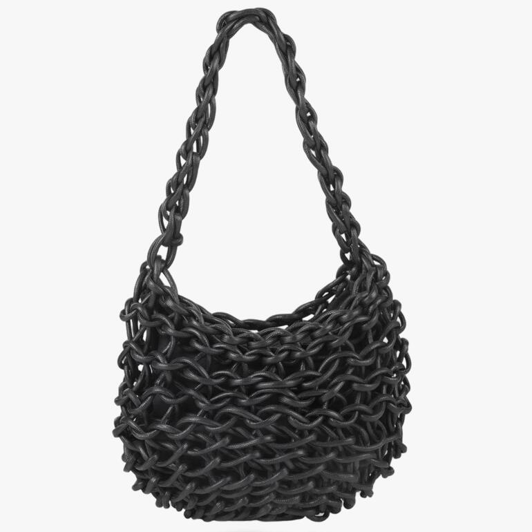 Vue de côté du sac à épaule Alienina avec longues anses.