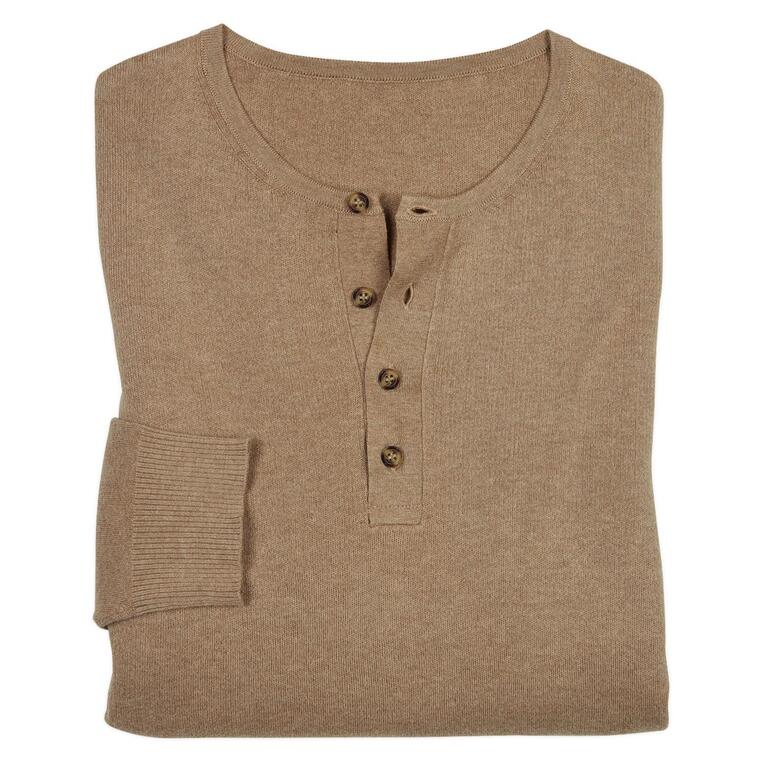Chemise Henley pour hommes en Bleu