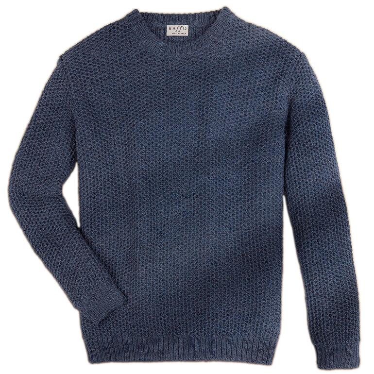 Pull Alpaka-Honeycomb gris sur fond blanc
