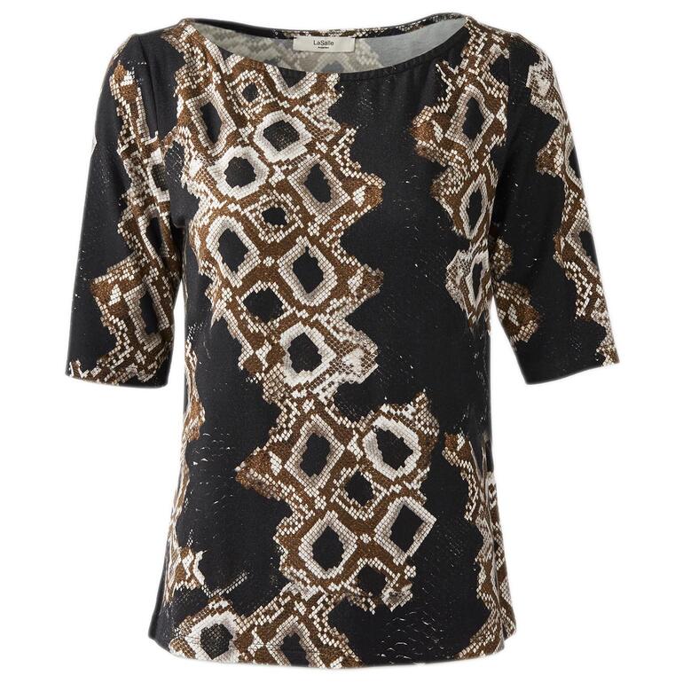 Shirt Chemisier à manches courtes en couleurs vives avec un motif géométrique.