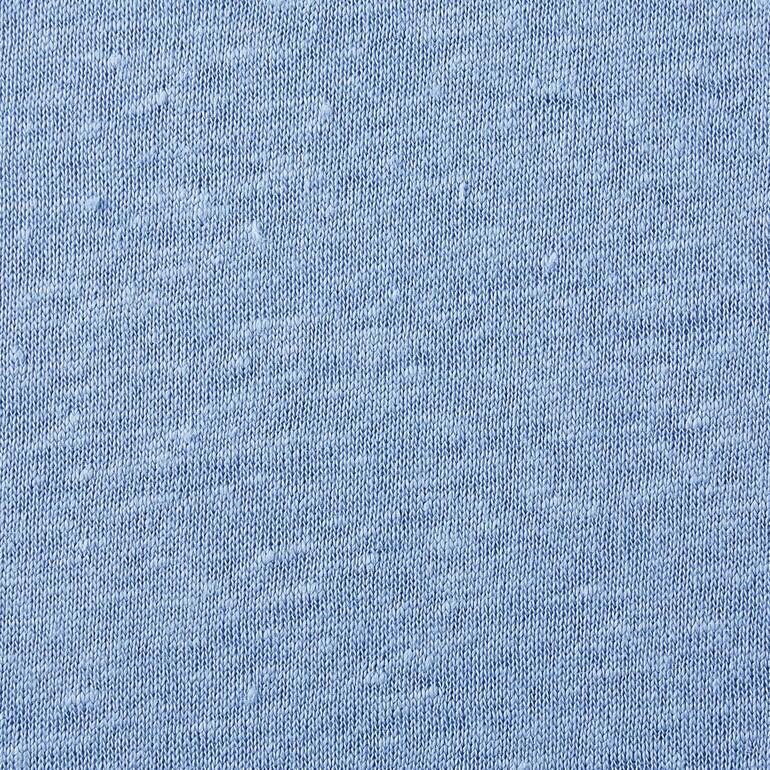 Bleu glace Gros plan d'une étoffe en lin bleu clair.