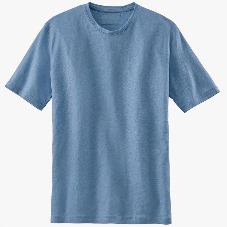 Couleur bleu clair de la chemise en lin de Phil Petter