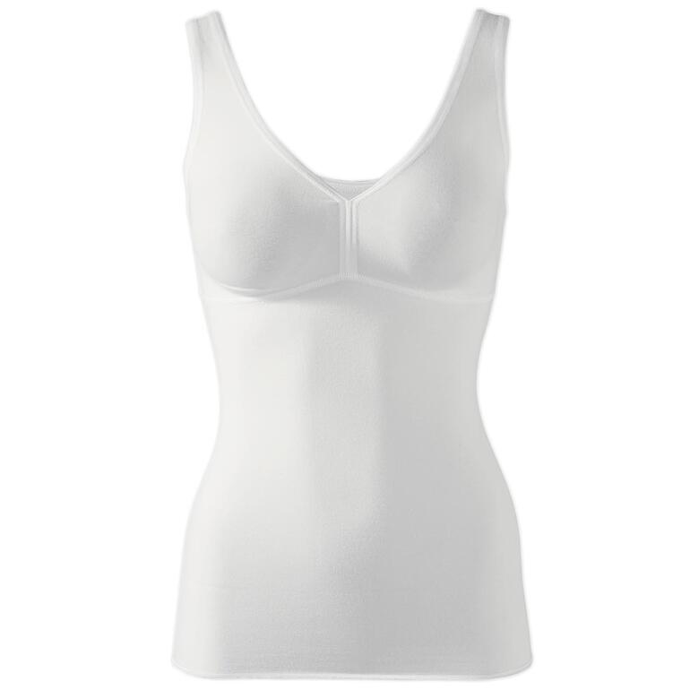 Caraco, Blanc Vue de face de la shapewear Pima en blanc sans détails
