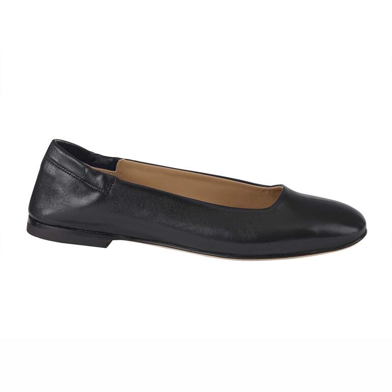 Noir Ballerines noires, vue latérale