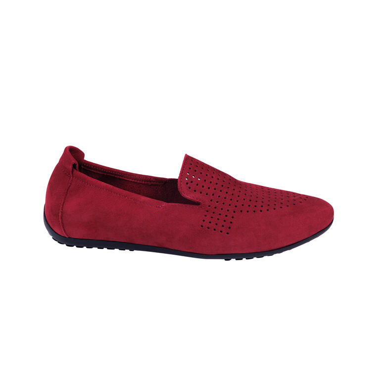 Rouge carmin Mocassins estivaux arche en rouge avec matériau supérieur perforé