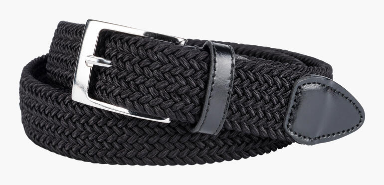 Ceinture élastique bleu marine avec boucle argentée