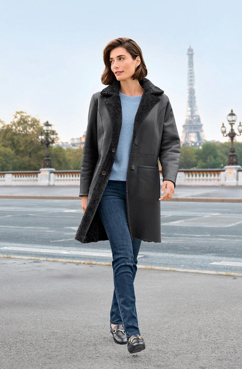 Manteau réversible en cuir d'agneau Arma entdecken