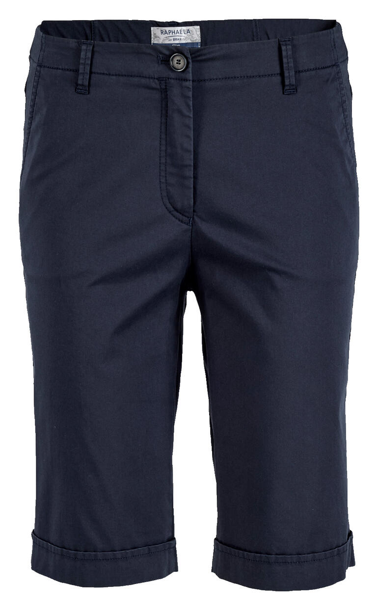 Bermudas navy pour femmes avec ourlet retroussé