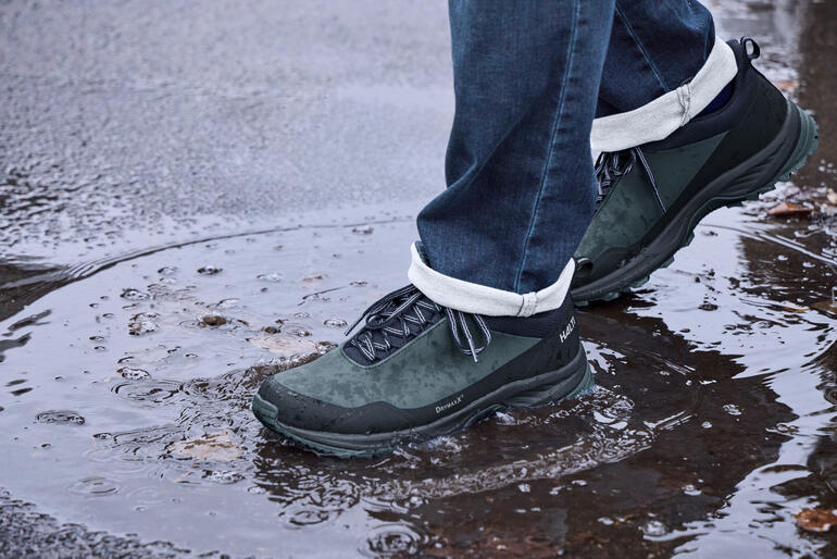 Baskets softshell Halti gris-bleu, idéales pour les surfaces humides