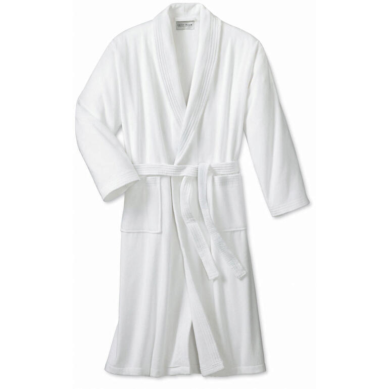 Peignoir unisexe blanc en taille XS