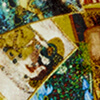 Velours Goldy Klimt, doré/à motif
